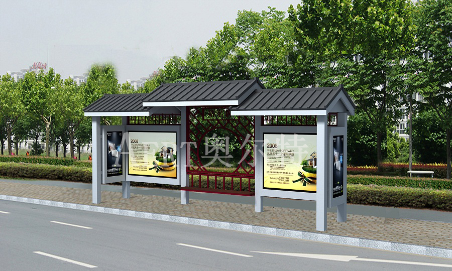徽派仿古款公交候車亭